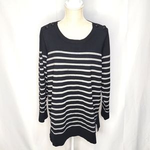 Joan Vass New‎ York Striped  Sweater Size 0X. #233